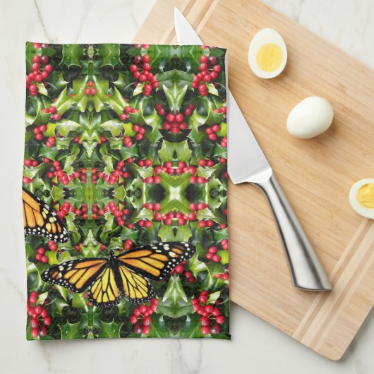 Serviette de cuisine - Monarques & Holly (Quart Plié)