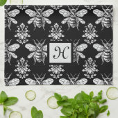 Serviette de cuisine Monogram Queen Bee (Plié)