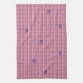 Serviette de cuisine - Mosaïque Carré rose (Vertical)