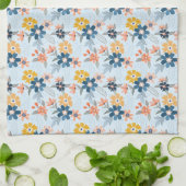 Serviette de cuisine Motif à fleurs inspirée Boho (Plié)