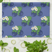 Serviette de cuisine Motif aux fruits bleuets (Plié)