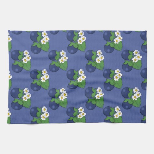 Serviette de cuisine Motif aux fruits bleuets (Horizontal)