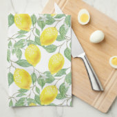 Serviette de cuisine Motif citron de campagne (Quart Plié)