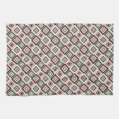 Serviette de cuisine Motif Coral et Mint Diamond (Horizontal)