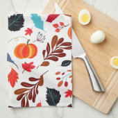 Serviette de cuisine Motif d'automne (Quart Plié)