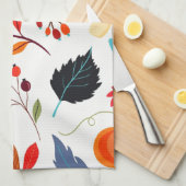 Serviette de cuisine Motif d'automne (Quart Plié)