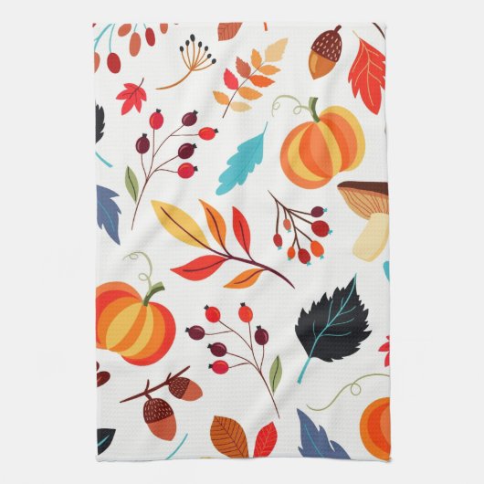 Serviette de cuisine Motif d'automne (Vertical)
