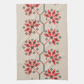 Serviette de cuisine Motif de broderie ukrainienne (Vertical)