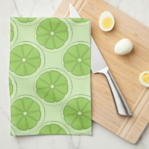 Serviette de cuisine Motif de chaux verte