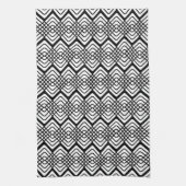 Serviette de cuisine Motif de gaufre noire et blan (Vertical)
