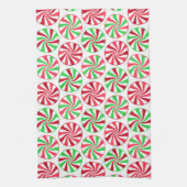 Serviette de cuisine motif de menthe de Noël (Vertical)
