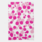Serviette de cuisine Motif en bulle rose (Vertical)