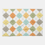 Serviette de cuisine Motif en diamant rétro (Horizontal)