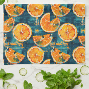 Serviette de cuisine Motif en tranche d'agrumes