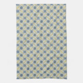 Serviette de cuisine Motif géométrique jaune bleu  (Vertical)