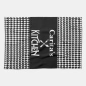 Serviette de cuisine Motif Houndstooth personnalis (Horizontal)