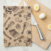 Serviette de cuisine Motif Rebetiko (Quart Plié)