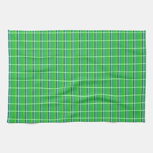 Serviette de cuisine Motif Retro Green Plaid (Horizontal)