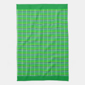 Serviette de cuisine Motif Retro Green White Plaid (Vertical)