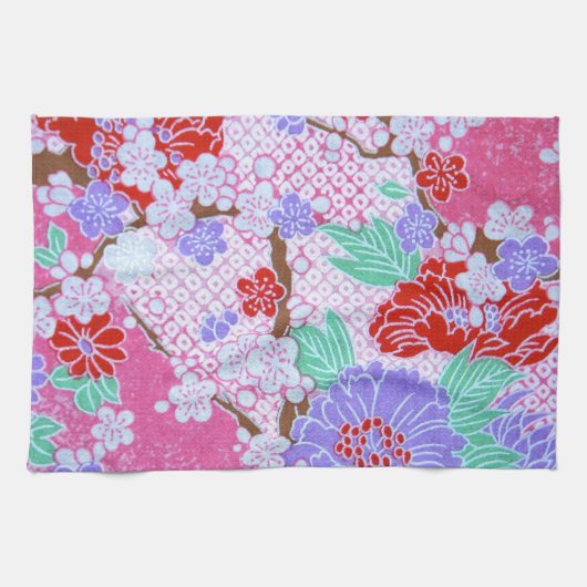 Serviette de cuisine Motif Sakura japonaise (Horizontal)