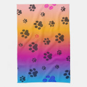 SERVIETTE DE CUISINE MULTI-EMPREINTES DE PATTES ! (Vertical)