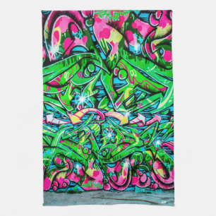 Serviette de cuisine murale en graffiti de Winnipe