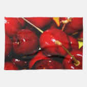Serviette de cuisine mûre fraîche de cerises (Horizontal)