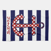 Serviette de cuisine nautique d'Ancre (Horizontal)