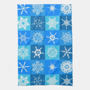 serviette de cuisine neige hivernale