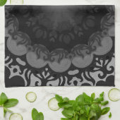 Serviette de cuisine - no. 1 "de mandala foncé" (Plié)