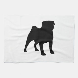Serviette de cuisine noire de carlin