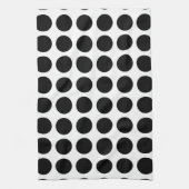 Serviette de cuisine noire de pois (Vertical)