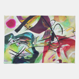 Serviette de cuisine noire de voûte de Kandinsky