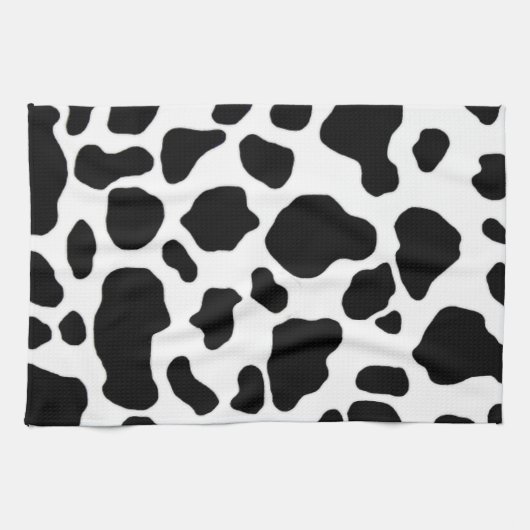 serviette de cuisine noire et blanche d'impression (Horizontal)