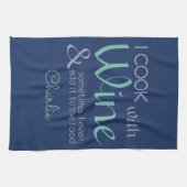 Serviette de cuisine nommée faite sur commande de (Horizontal)