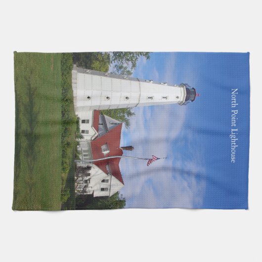 Serviette de cuisine North Point Lighthouse (Horizontal)