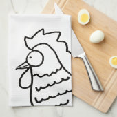 Serviette de cuisine Nosey Rooster (Quart Plié)