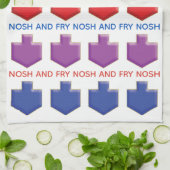 Serviette de cuisine "Nosh & Fry 3D Dreidels" (Plié)