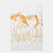 Serviette de cuisine nostalgique de porcelet (Vertical)