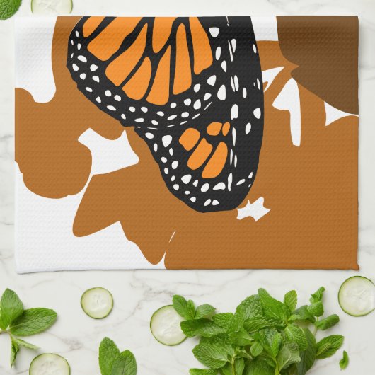 Serviette de cuisine - Nourriture Monarque Papillo (Plié)