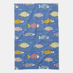 serviette de cuisine ocean life