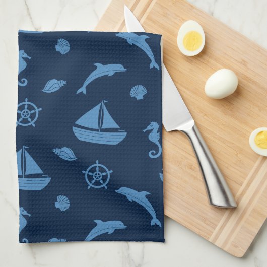 serviette de cuisine ocean life (Quart Plié)