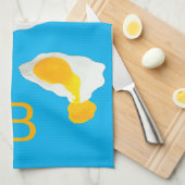 Serviette de cuisine 'Oeufs frits' (Quart Plié)