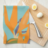 Serviette de cuisine Oiseau du Paradis (Quart Plié)