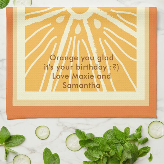 Serviette de cuisine "Orange" (Plié)