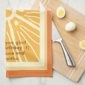 Serviette de cuisine "Orange" (Quart Plié)