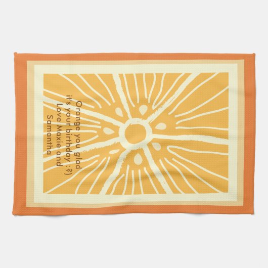 Serviette de cuisine "Orange" (Horizontal)