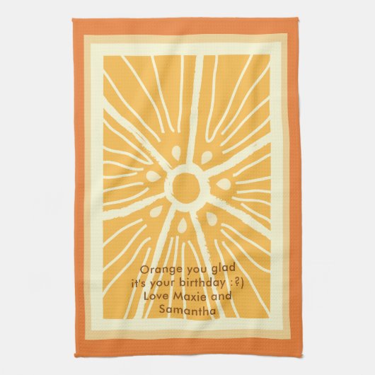 Serviette de cuisine "Orange" (Vertical)