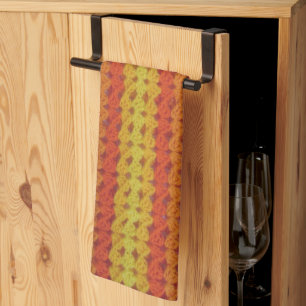 Serviette de cuisine - Orange afghan