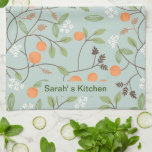 Serviette de cuisine Orange Blossom<br><div class="desc">Serviette de cuisine en fleurs orange vert</div>